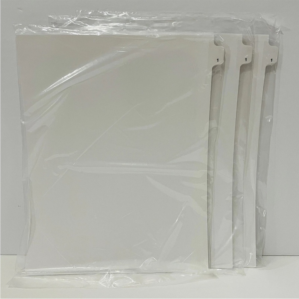 New Avery-Style Legal Exhibit Side Tab Divider, Letter, White, 25/Pack
